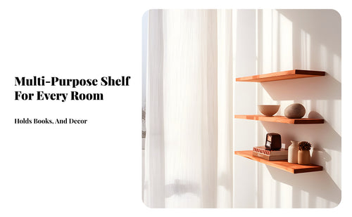 Space-Saving surfacemounted Wood board Sturdy vertical surface Shelf adaptable Display shelf Minimalist Design for Decor aficionados, property owners, Living Room, Bedroom, Hallway, Kitchen