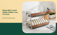 Adjustable stainless steel dish rack