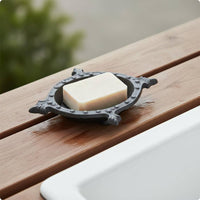 Cast Iron Soap Dish Rustic Look Home Storage Antique Finish for Balcony