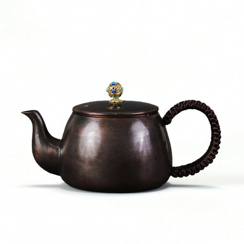 Handmade Copper Tea Kettle Vintage Copper Tea Kettle Portable Teapot with Lid for Home