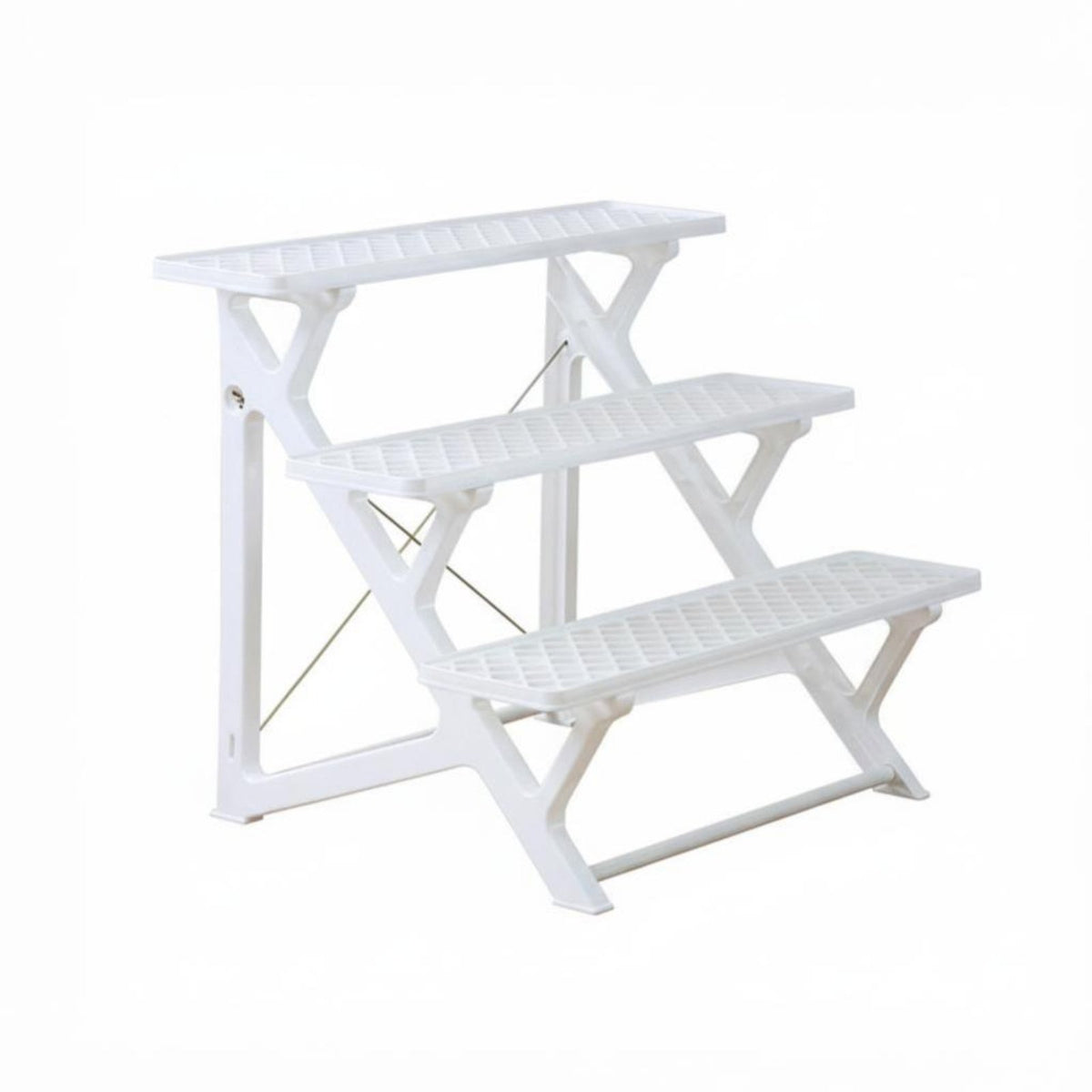 3-Tier Plant Stand Space-Saving 3-Tier Stepdesign Stand Indoor & Outdoor Use