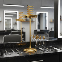 Blow Dryer Floor Stand Metal Construction Freestanding Stand Hands Salon Equipment for Barbershop, Home