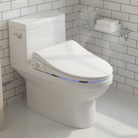 Foam Barrier Smart Toilet Lid Front Feminine Wash Spray Toilet Bidet Seat Warm Air Dryer Bathroom Fixture Easy Install for Women