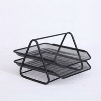 Mesh File Organizer Slanted File Tray Organizer Open Front Desktop Document Tray for Home Workspace