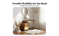Retractable Vanity Set Space-Saving Dressing Table Multi-Functional Corner-Fit for Walk-in Closet