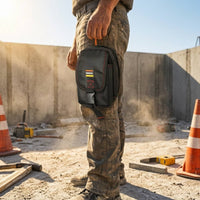 Quick-Attach Waist Bag with Side Pocket Compact Belt Pouch Zippered Tool Pouch Long-Lasting for Technicians, Electricians, Handymen, Work, Repair Jobs, Outdoor