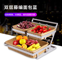 不锈钢藤兰架欧式双层三层点心架面包蛋糕托盘工厂店果架
