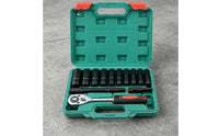 Socket Wrench Set with Case Resistant Socket Wrench Set Heat-Treated Tool Kit for Mechanics, Home Handypersons, Garage, Workshop, Home Maintenance