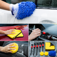 Full Detailing Car Cleaning Kit Microfibre Car Wash Kit with Wheel Brush