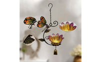 Bird Feeder with Dragonfly Iron-Style Garden Ornament Outdoor for Gardeners