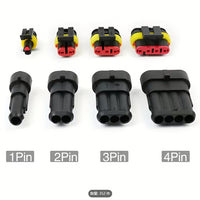 352PCS Automotive Connector Quick Disconnect Waterproof Terminals 1-4 Pin Connectors with Ratchet Crimping Tool