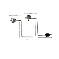 Rigid Z-Shaped Mount Rod Metal Z-Arm High-Quality Drum Rod with Clamp Sturdy for Percussionists