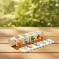 Colorful Block Puzzle with Cards Interactive Wooden Matching Puzzle Educational Wooden Matching Toy Hand-Eye Coordination for Preschoolers, Toddlers, Young Children, Home, Preschool, Travel