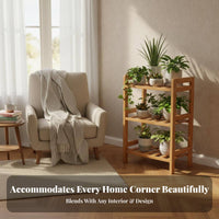 Multi-Tier Plant Stand Floor-Standing Tiered storage spaceSaving Design sturdy Duty for Gardeners, Renters