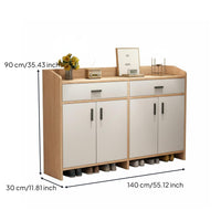 Multi-Layer Footwear Organizer with Doors Large Capacity Footwear Organizer with Doors Dust Resistant for Apartment Dwellers, Families, Balcony