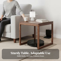 Robot Vacuum Cover Table Premium Wood Robot Vacuum Hutch with Optional Wheels Chinese Design for Entryway