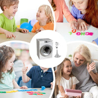Working Function Rechargeable Dollhouse Washer Realistic Design Miniature Washing Machine Electric Toy Washer for Collectors
