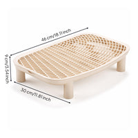 Easy-to-Clean Litter Tray with Grate Washable Litter Control Tray Sturdy Elevated