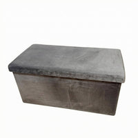 Foldable Storage Ottoman Padded Top Upholstered Storage Ottoman Space Saving