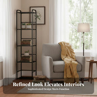Space-Saving Tall Narrow storage unit Multi-Tier Storage Rack adaptable Display Shelf Stable Design for Apartment Dwellers, Students, Homeowners, Bedroom, Living Room, Small Spaces, Hallway