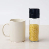 Manual Spice Grinders, Refillable Pepper Mill with Ceramic Grinding Rotor, Transparent Glass Body for Spices