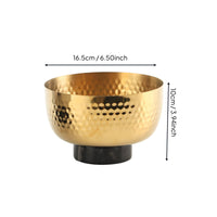 Decorative Centerpiece Bowl Multi-Functional Hammered Metal Bowl for Living Room