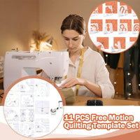 Acrylic Sewing Template Ruler Set 11 Pieces for DIY Clothing