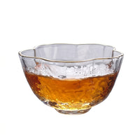 Gold Rimmed Dou Li Glass Tea Cup, Hand Fired