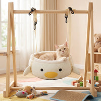 Hanging Cat Bed and Cat Hammock for Window, Decorative Dinosaur or Chick Window Perch, Universal Use Balcony Cat Hammock and Resting Perch