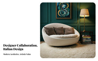 rotate Function enveloping Chair Modern aesthetic Single Sofa Enveloping Design Living Room Seating Deep Seat for Homeowners, Students, Office Workers, Lounge Aregardinga, Bedroom, perusing alcove