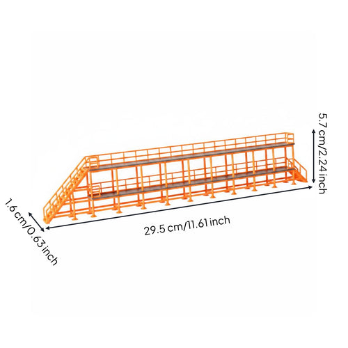 Double-Deck Rail Maintenance Walkway Scene Decoration for Model Scene