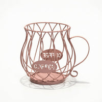 Mug Shaped Capsule Holder Iron Coffee Capsule Holder Compact for Kitchen Counter