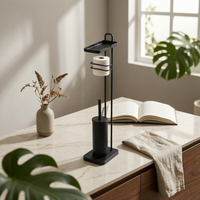 Bathroom Tissue Stand with Brush Holder No Bathroom Tissue Stand Space-Saving