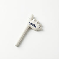 Ceramic Straw with Foot Top Washable Ceramic Straw Handmade Look for Office