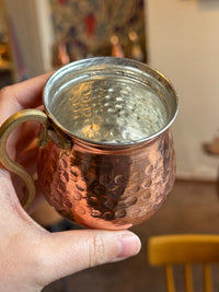迷你铜杯土耳其酸奶杯手工锤纹水杯冷水杯