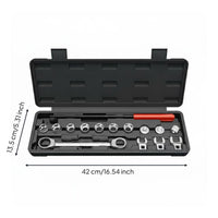 Timing Belt Tensioner Tool Extended Handle Engine Tensioner Adjustment Tool Easy Access in Tight Areas Idler Pulley Wrench Set for Mechanics, Garage