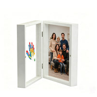 Wooden Handprint Flip Photo Frame for Couples and Family