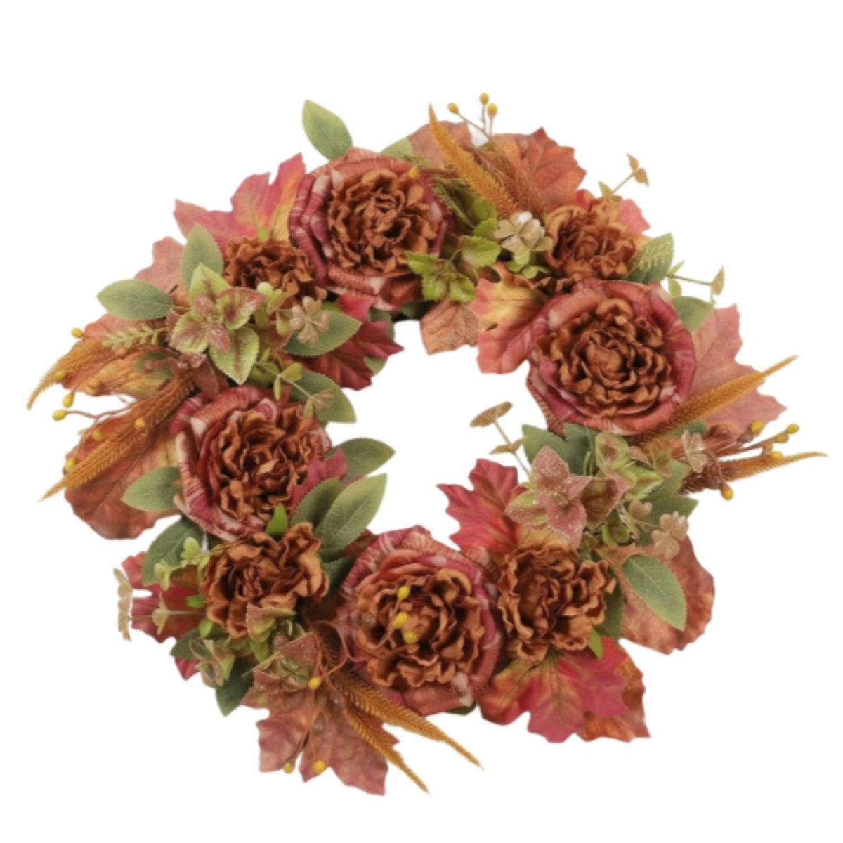 Fall Wreath with Maple Leaves Seasonal Autumn Wreath Elegant for Wall