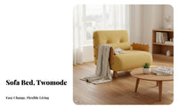 two-functionUse Single Pull-extendable Armchair Bed Space-Saving Pull-extendable Sleeper Armchair Natural Wood Aesthetic transformable Furniture Sturdy Frame for Apartment Dwellers, Students, Homeowners, Living Room, Small Spaces, Bedroom, Office