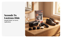 Electric Shoe Polisher with Case | Multi-Functional, Handheld, Leather maintenance tool with Interchangeable Heads, for Home