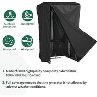 Waterproof Dustproof Fitness Rack Cover with Zipper, Black