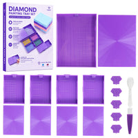 Diamond Painting Tray Kit Spill-Resistant Bead Sorting Tray with Lids