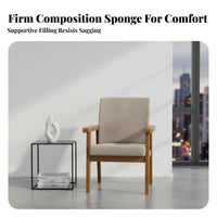 Upholstered Dining Armchair Thick Cushioning Fabric Dining Armchair for Students