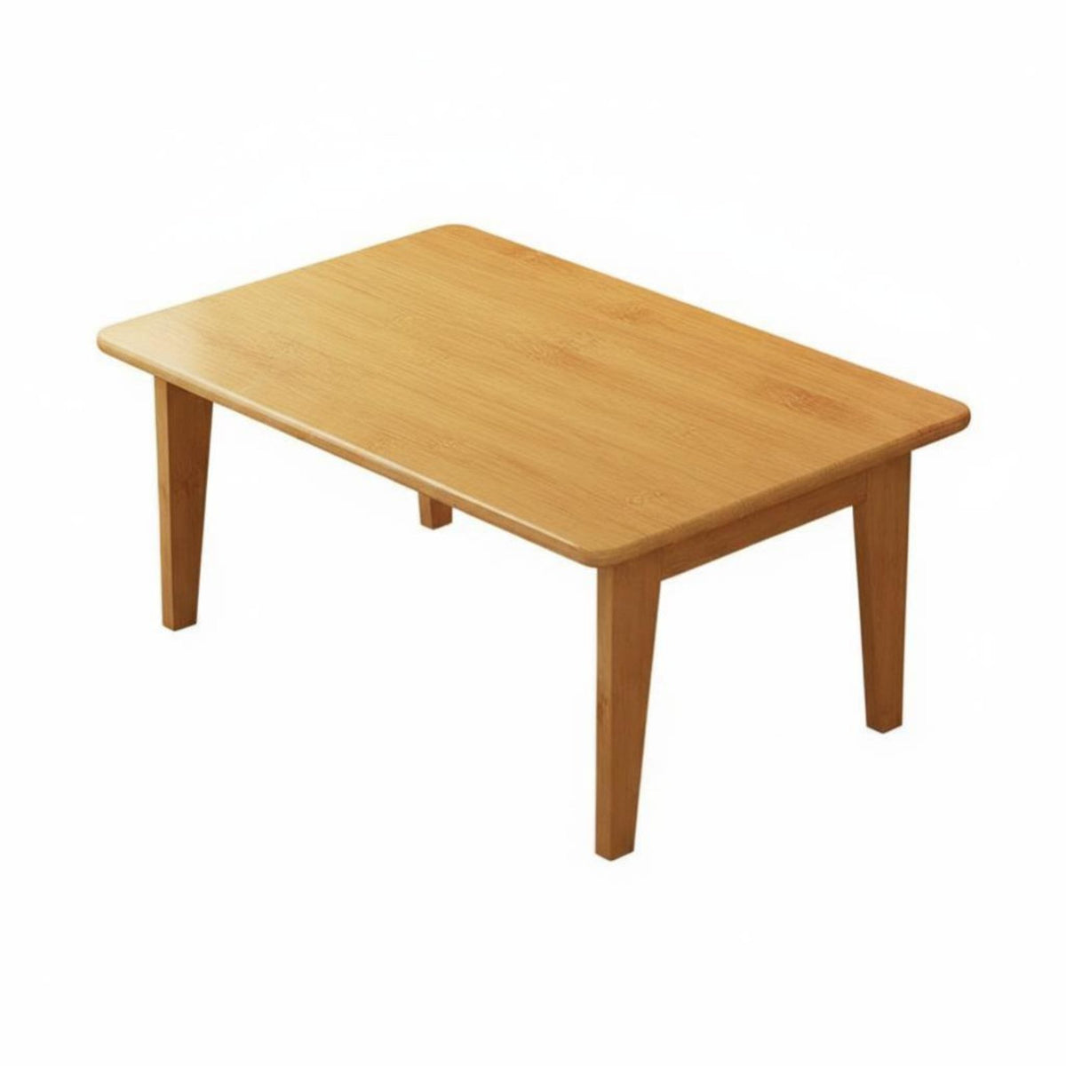 Foldable Low Tea Table Rounded Corners Bay Window Short Table Sturdy and Stable Japanese Aesthetic Floor Desk for Living Room