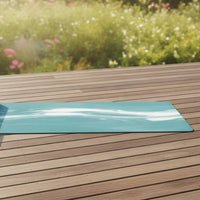 Marbled Fitness Mat with Strap Thick Fitness Mat Rectangular Carrying Strap Cushioned for Home Workouts