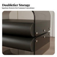 3-Tier Rotating Cylinder Cabinet Floating Effect Nightstand Minimalist Aesthetic Multi-Functional for Students, Small Spaces