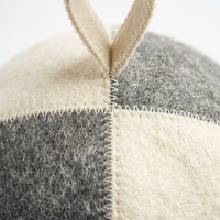 Wool Sauna Hat Set for Steam Bath, Sweat Absorbing Sauna Cap for Men Women, Heat #variant:Sauna Hat Set - White with Grey