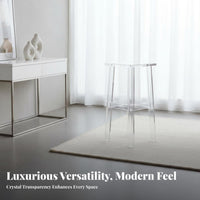Clear Acrylic Stool Minimalist Design Transparent Stool Easy to Clean