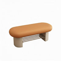 Upholstered Shoe Rack Bench Minimalist Design Padded Shoe Rack Bench Easy A Marks Embly Sturdy-Duty Frame for Bedroom, Hallway