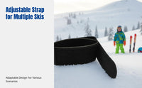 Nylon Foam Ski Strap, Adjustable Hook-and-Loop Band, Kids Sled Harness, Multi-Purpose, Lightweight, 5cm Wide